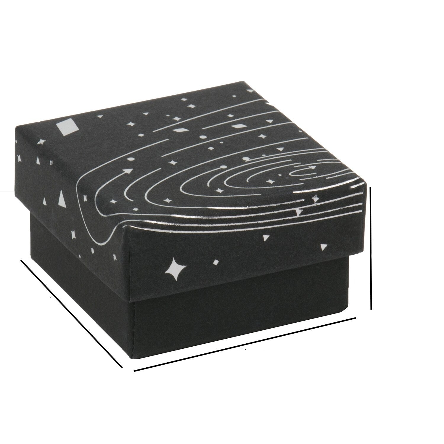 Black Starry Sky Square Cardboard Jewellery Boxes Australia