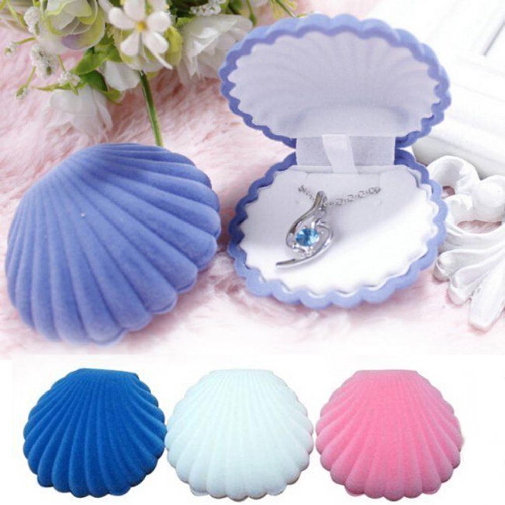 Box Shape Shell Blue Fashion Shell Shape Jewelry Box | Jewellery Boxes Australia
