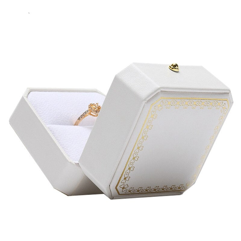 Octagonal White Series Ring Bracelet Box | Jewellery Boxes Australia