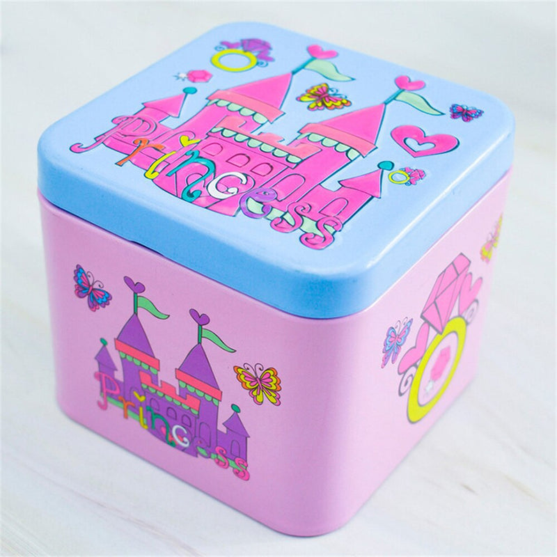Mini Square Tin Can Cartoon Jewelry Box - Jewellery Boxes Australia