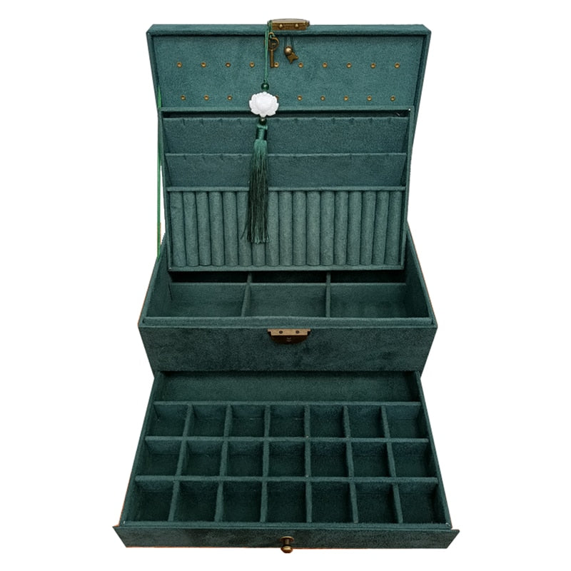 New Retro High Quality Velvet Jewelry Box - Jewellery Boxes Australia