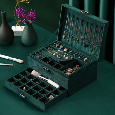 New Retro High Quality Velvet Jewelry Box - Jewellery Boxes Australia