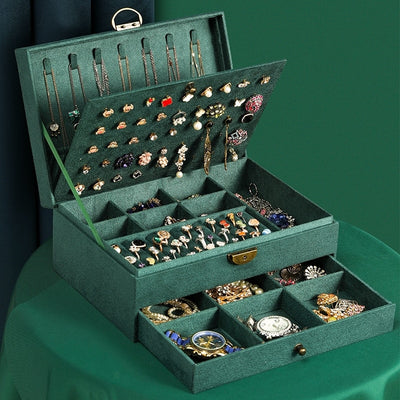 New Retro High Quality Velvet Jewelry Box - Jewellery Boxes Australia