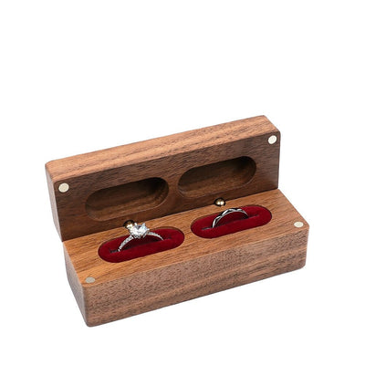 Walnut Wooden Ring Box - Jewellery Boxes Australia