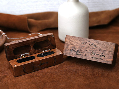 Walnut Wooden Ring Box - Jewellery Boxes Australia