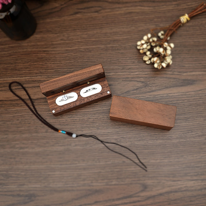 Walnut Wooden Ring Box - Jewellery Boxes Australia