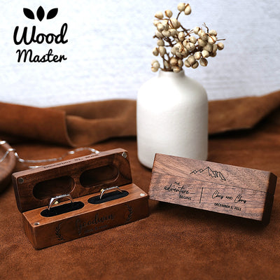 Walnut Wooden Ring Box - Jewellery Boxes Australia