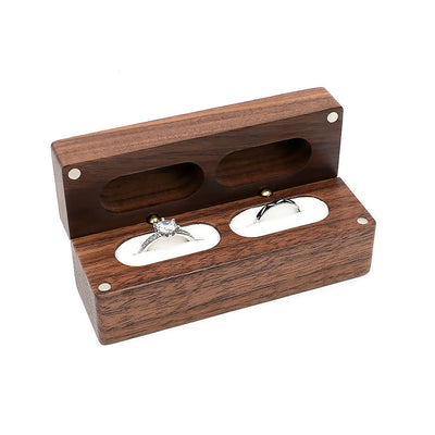 Walnut Wooden Ring Box - Jewellery Boxes Australia