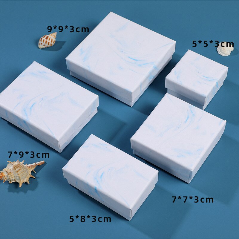 White Paper Gift Packaging Box Ring Necklace Earring Holder - Jewellery Boxes Australia